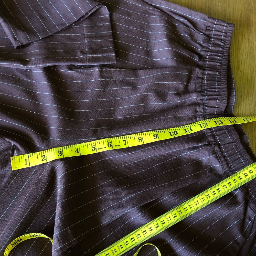 100% Wool brown elastic waist trousers - handmade - Picture 11 of 13